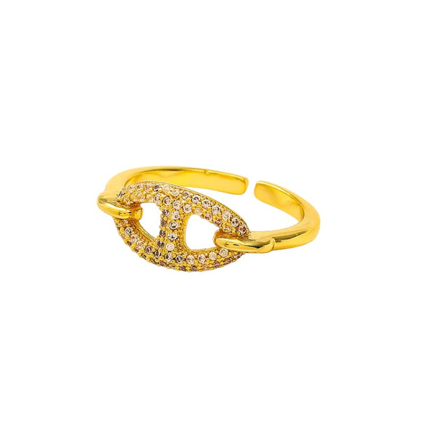 D Diamond Link Ring