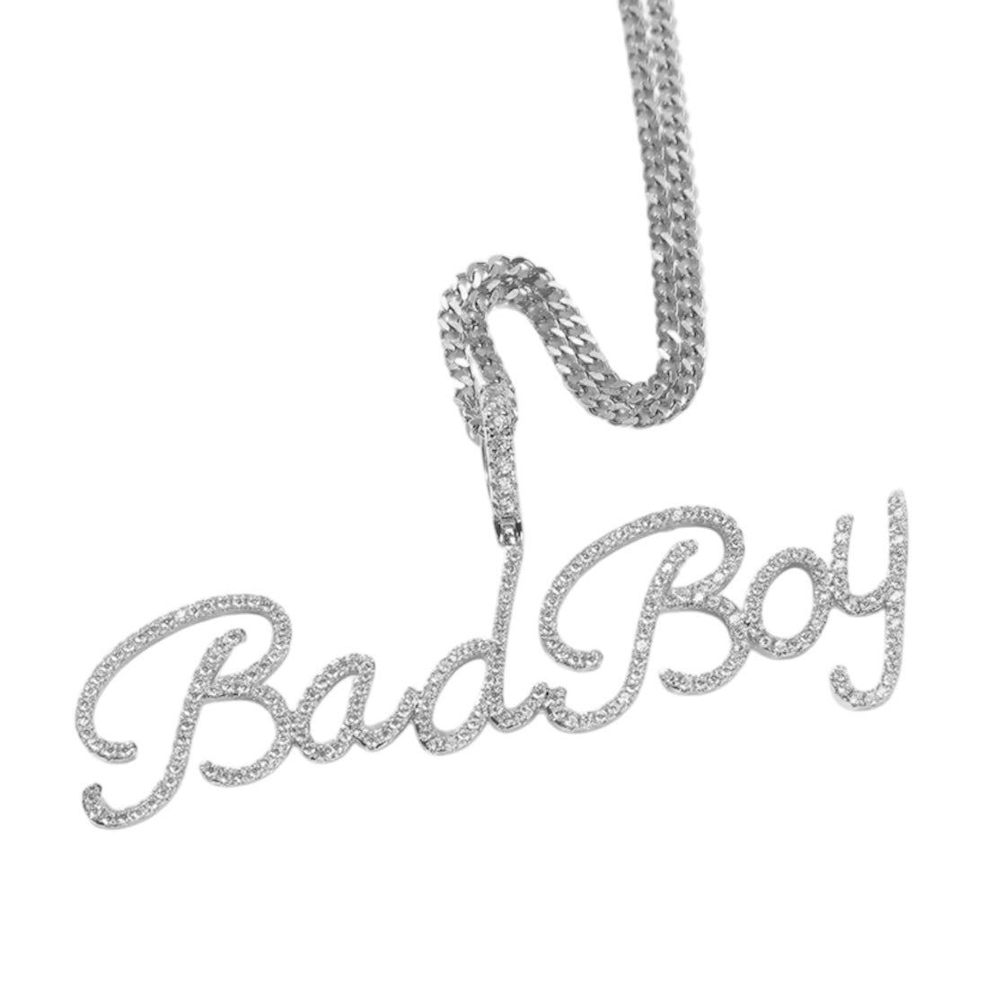 Skinny Cursive Rhinestone Necklace