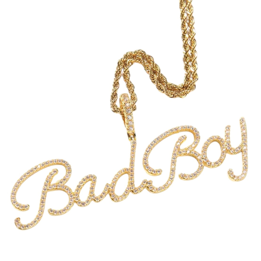 Skinny Cursive Rhinestone Necklace