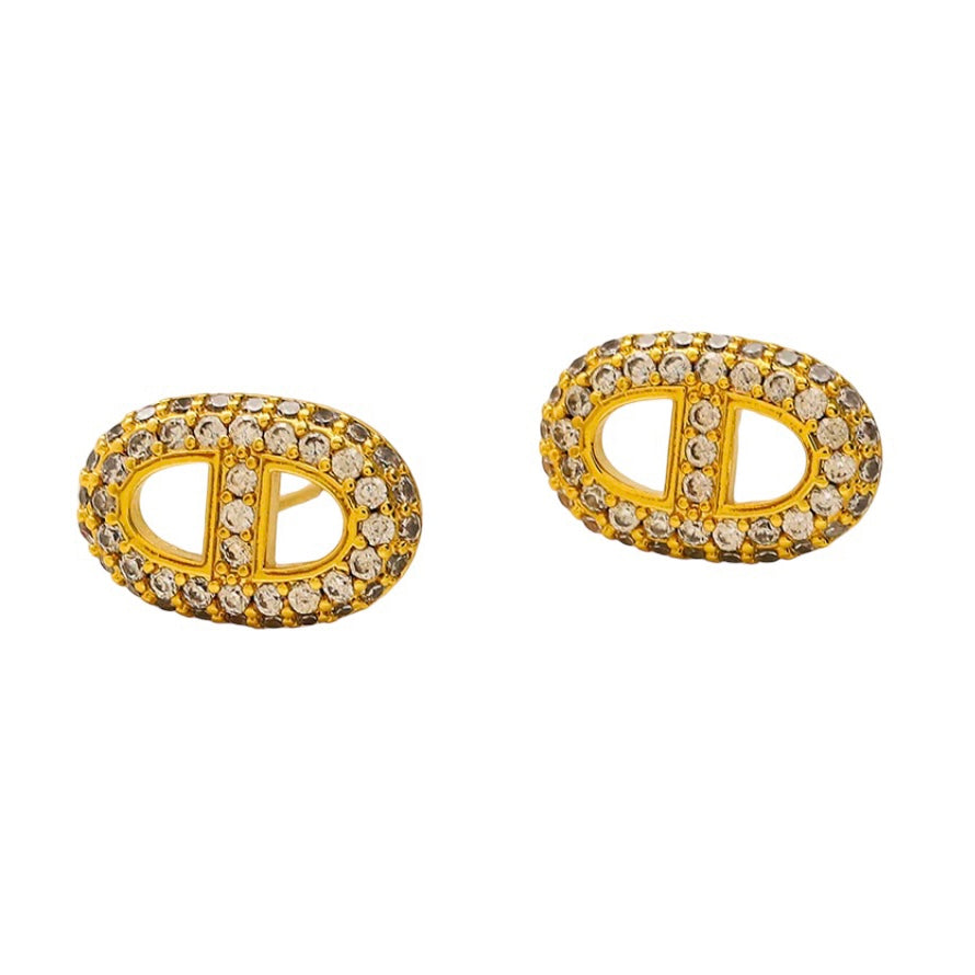 CD Rhinestone Earring