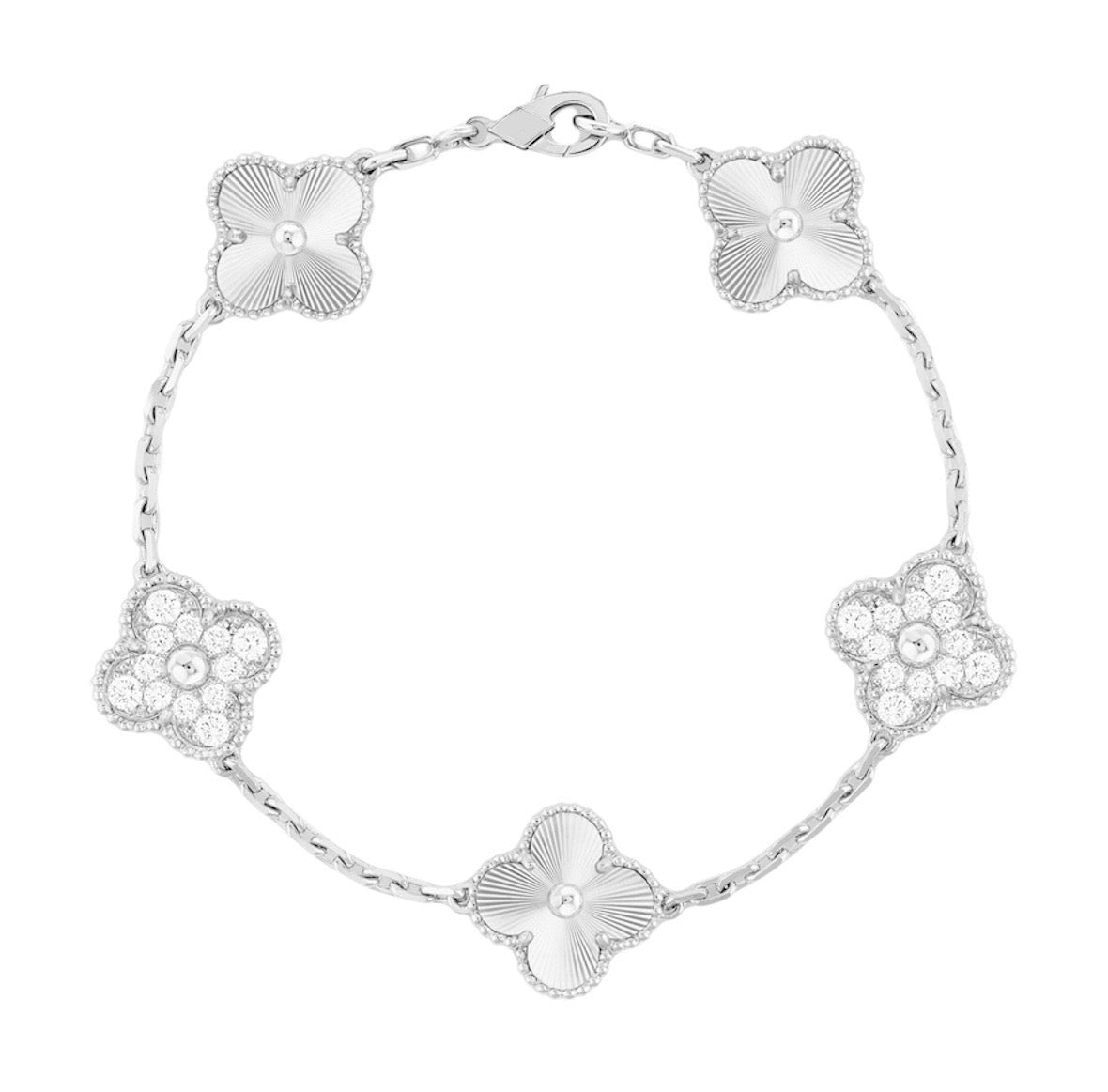 Victoria Silver Four Clover Bracelet