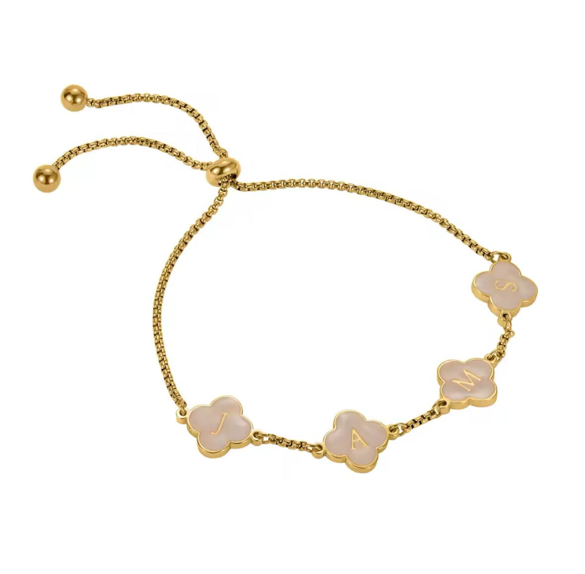 Flower Personalized Rope Adjustable Bracelet