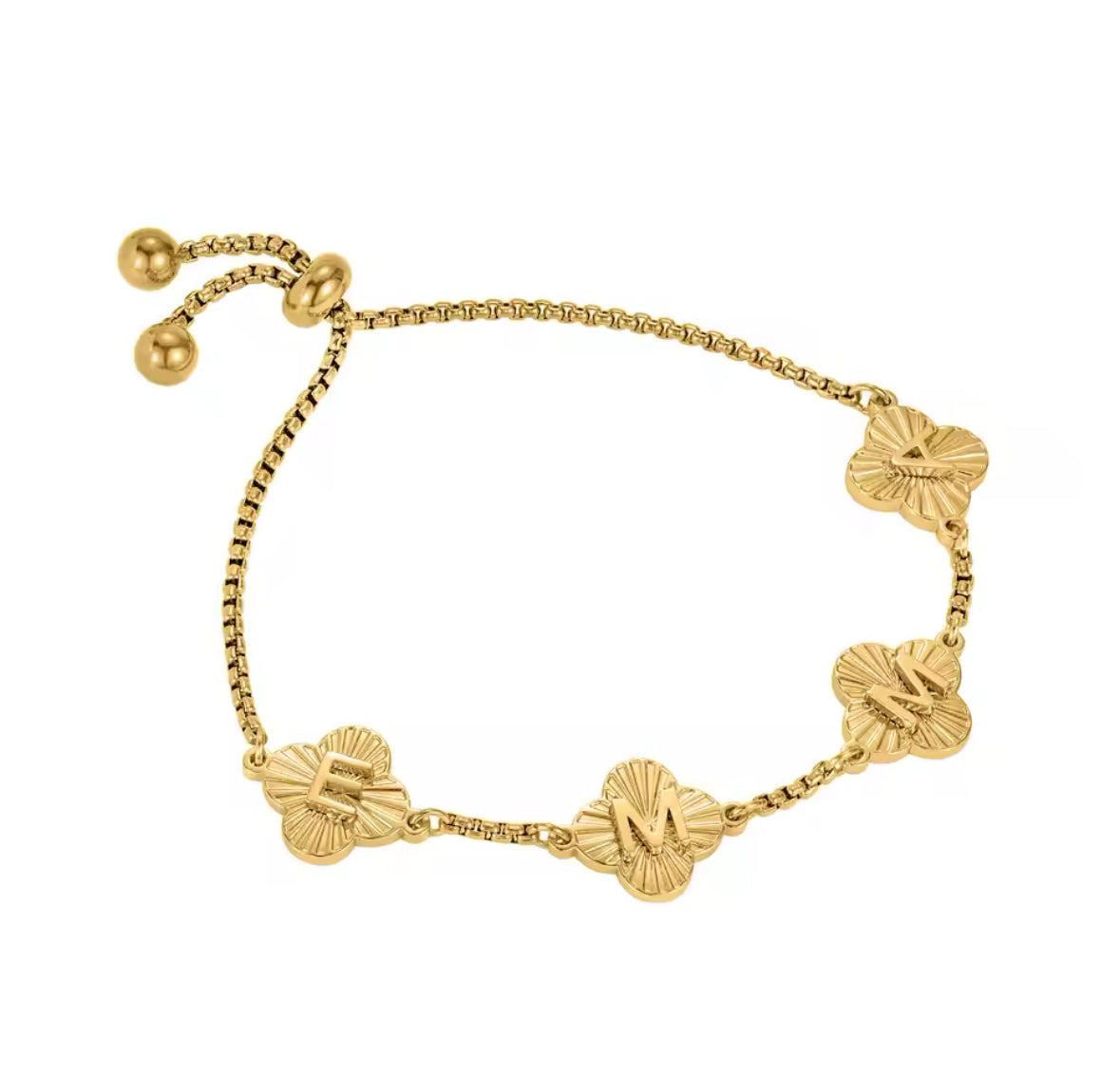 Flower Personalized Rope Adjustable Bracelet