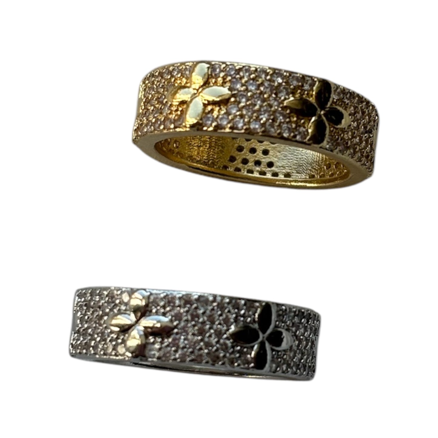 Fion Rhinestone Flower Ring