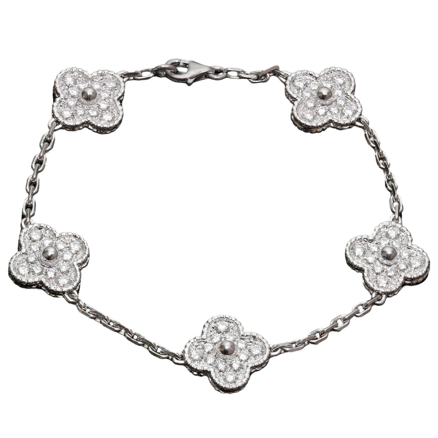 Victoria Silver Four Clover Bracelet