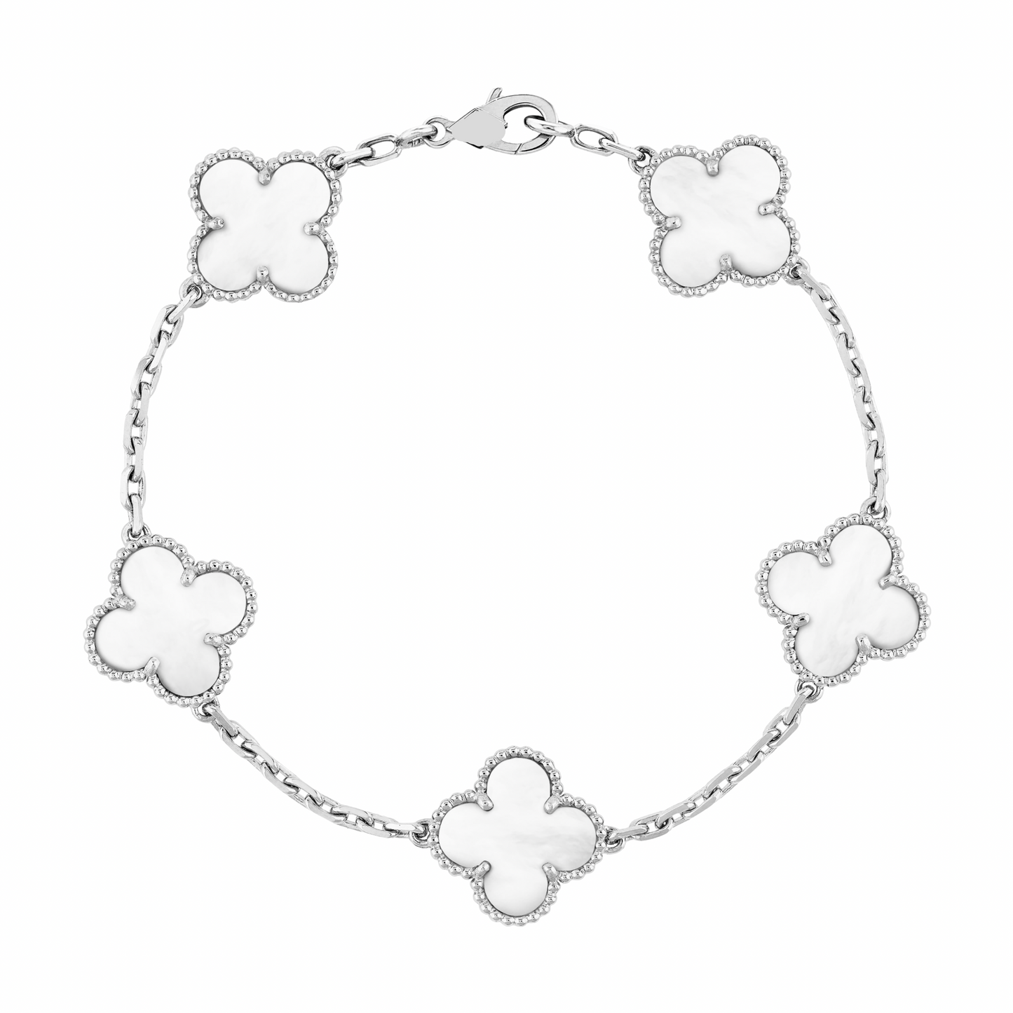 Victoria Silver Four Clover Bracelet