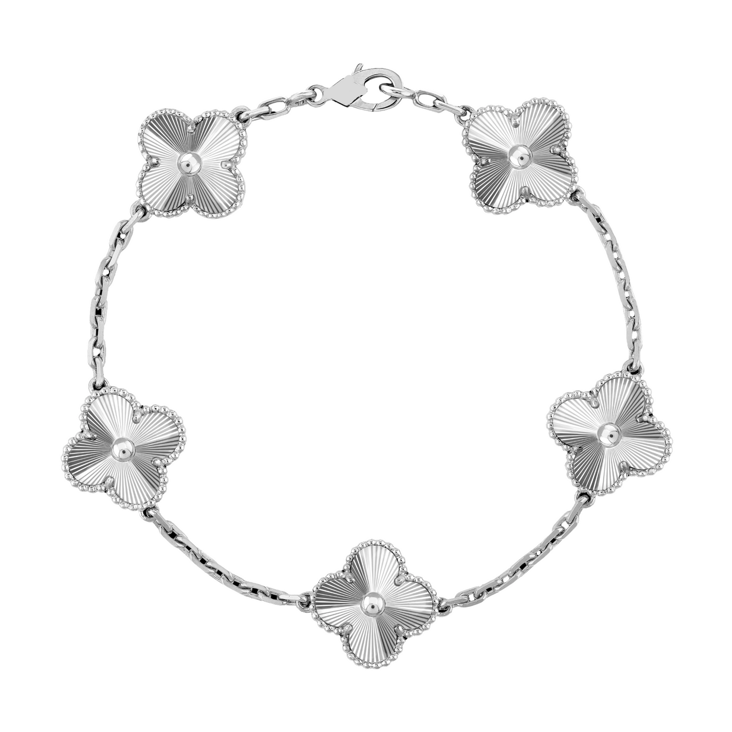 Victoria Silver Four Clover Bracelet