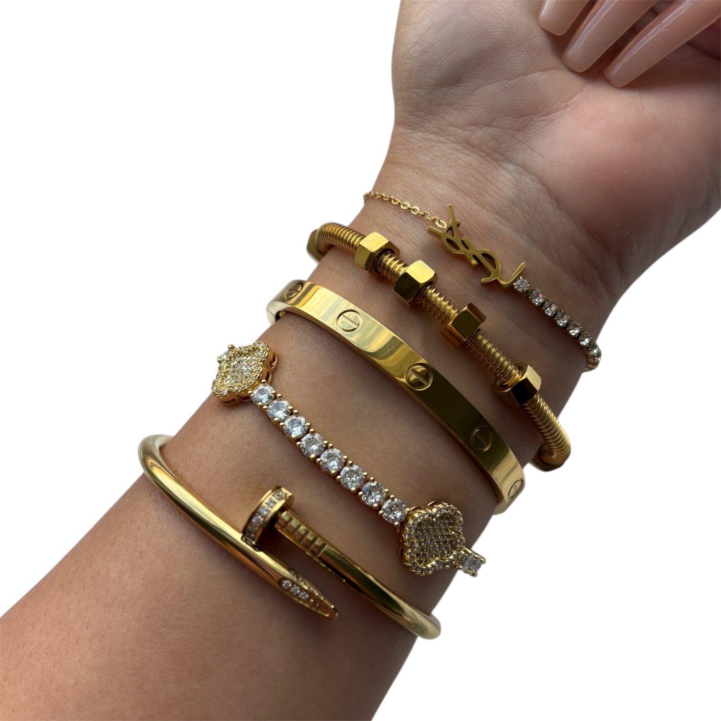 Yaslin Rhinestone Gold bracelet