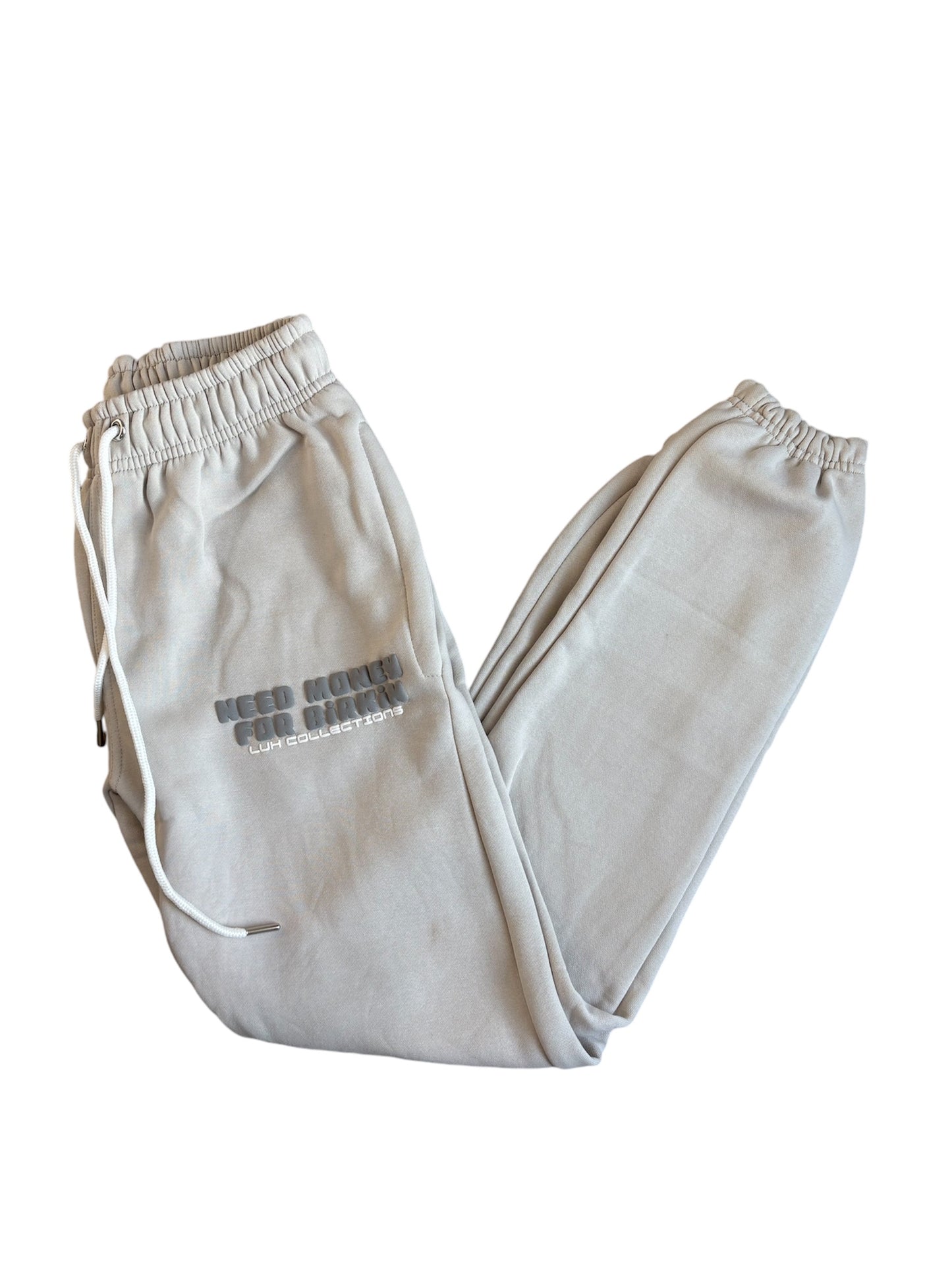 Need Money Sweat Pants Bone White
