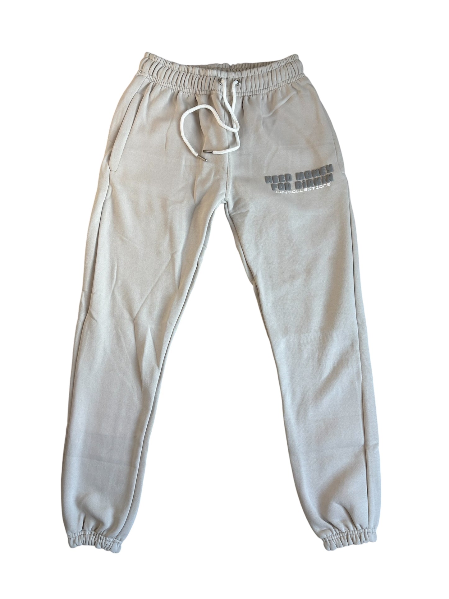 Need Money Sweat Pants Bone White