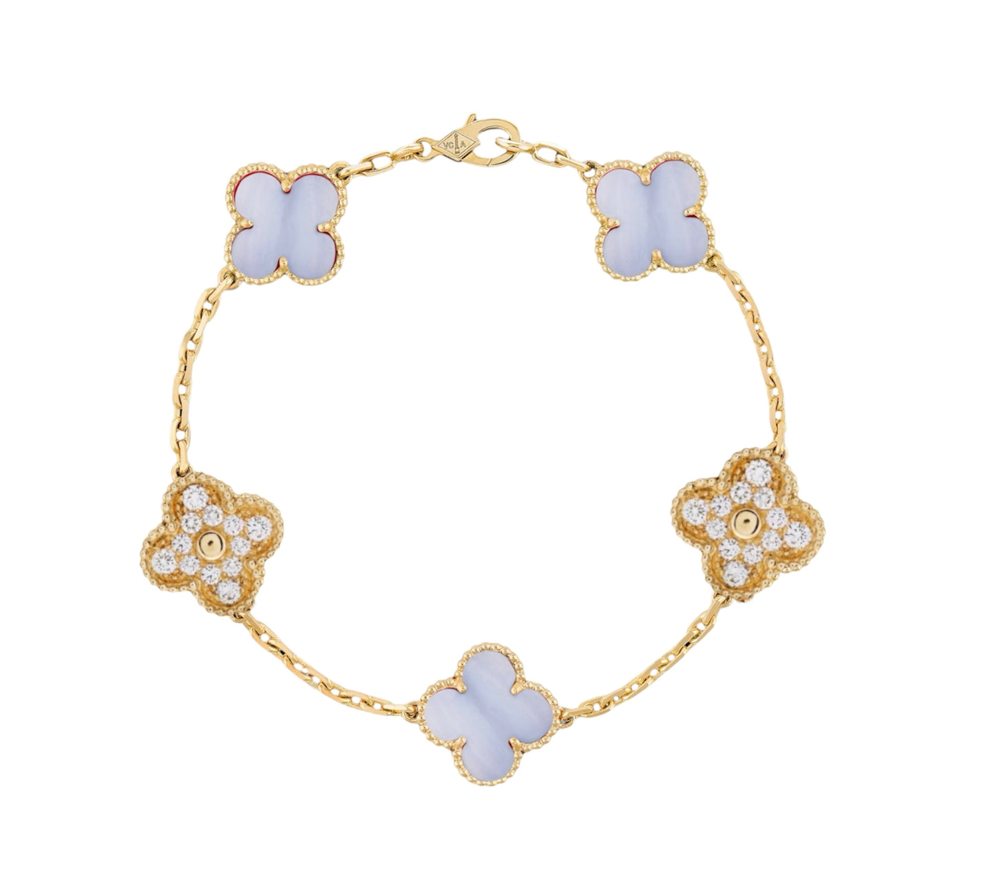 Victoria Stud Gold Four Clover Bracelet
