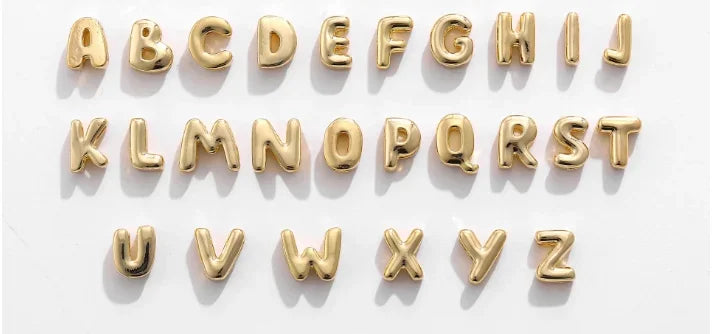 3D Bubble Letter Necklaces