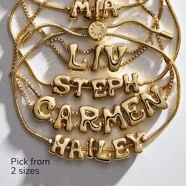 Personalized Bubble Custom Slider Bracelet
