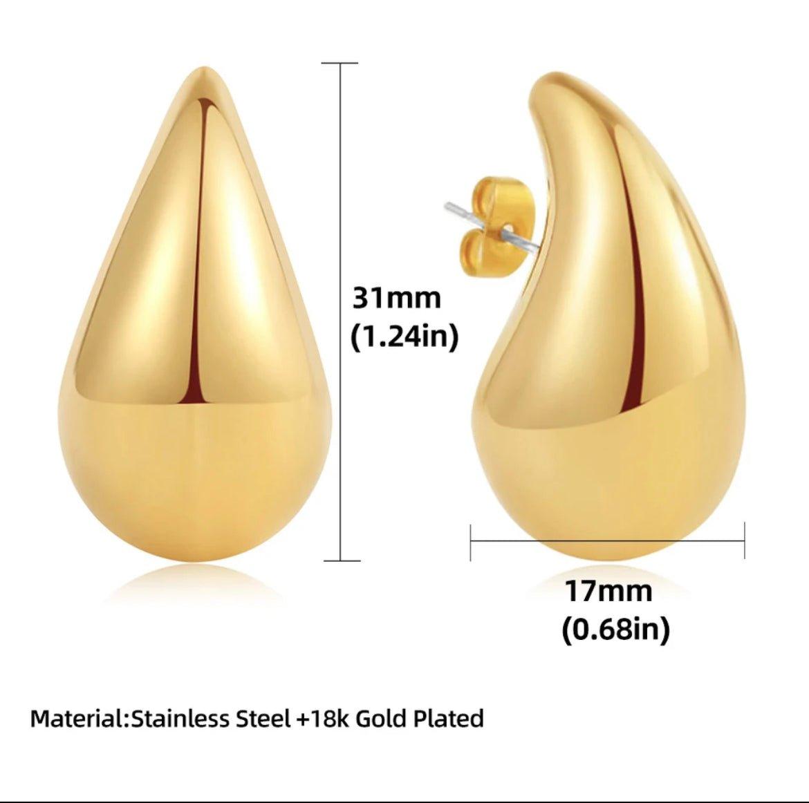 B Water Drop Earrings - Lux Collections Boutique