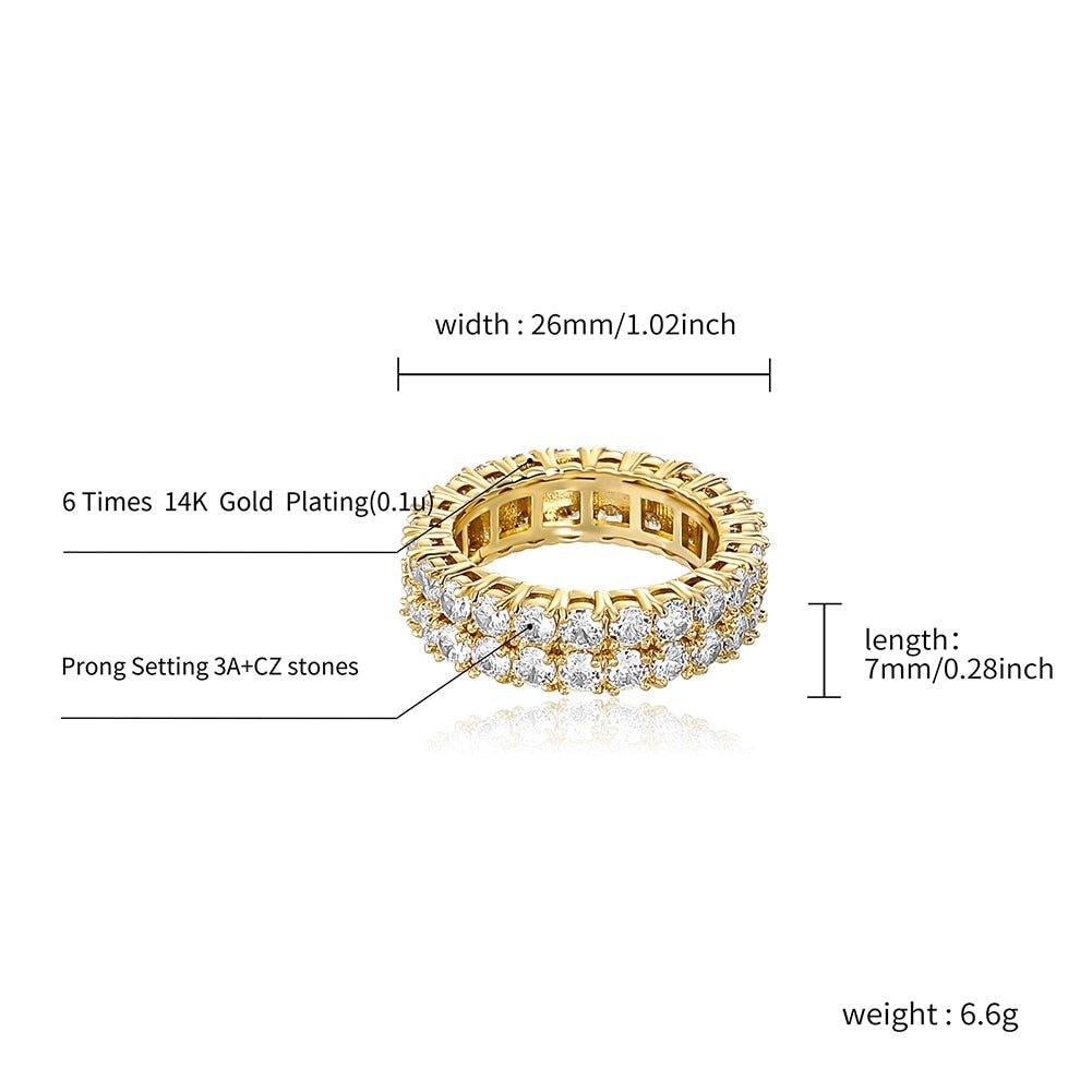 Eternity 2 paved Ring - Lux Collections Boutique