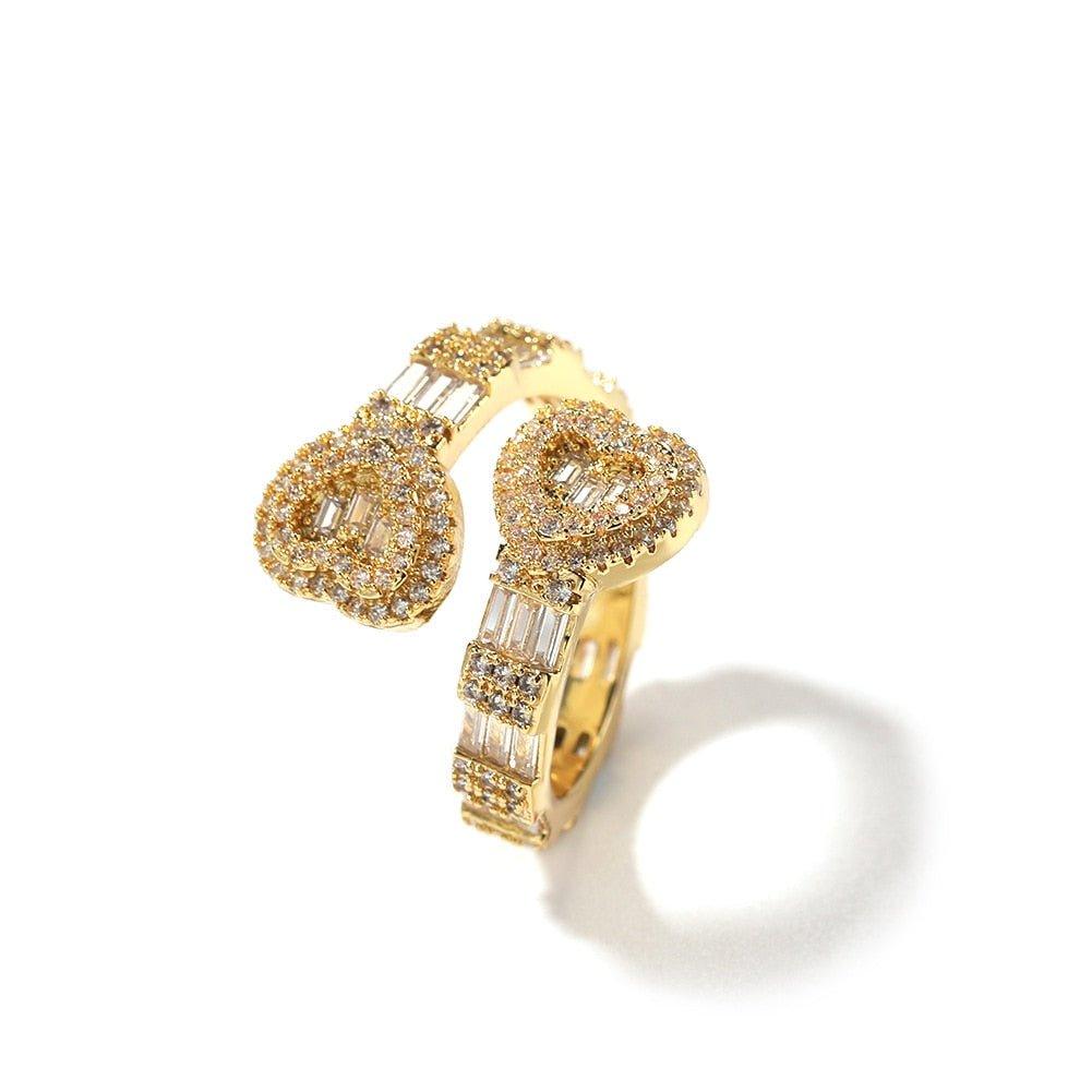 Heart/Square Baguette Rings - Lux Collections Boutique