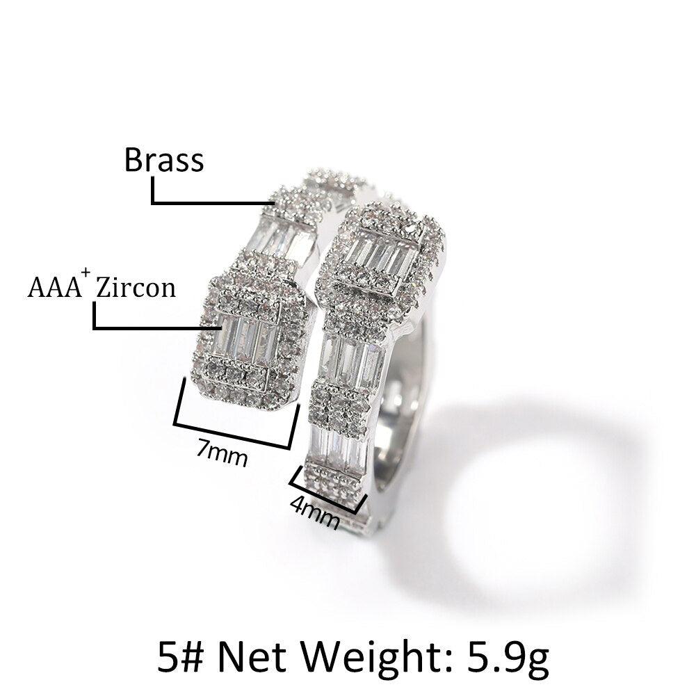 Heart/Square Baguette Rings - Lux Collections Boutique