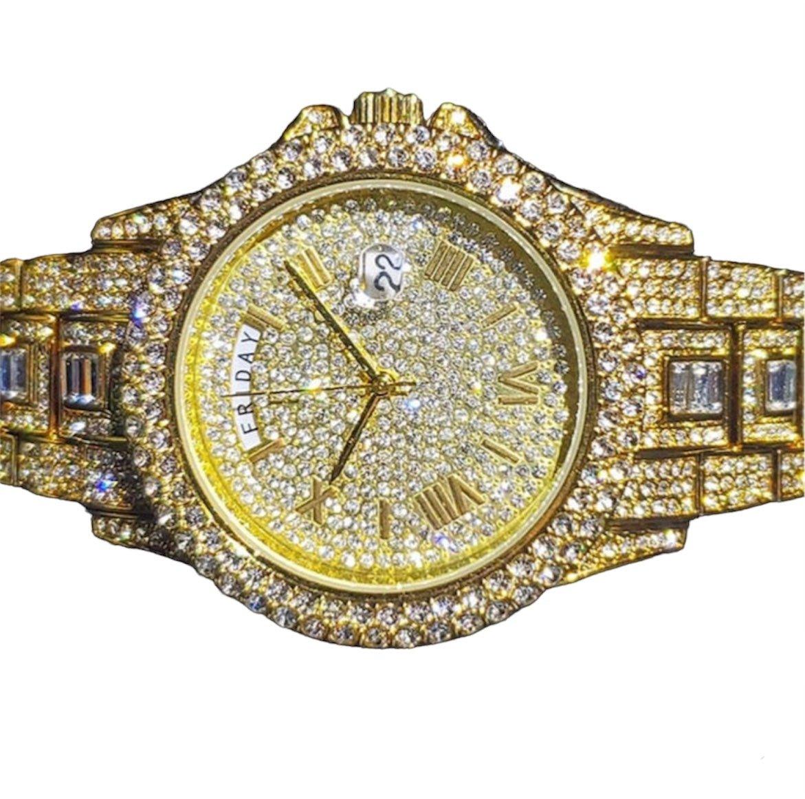 Iced Out Diamond Watch - Lux Collections Boutique