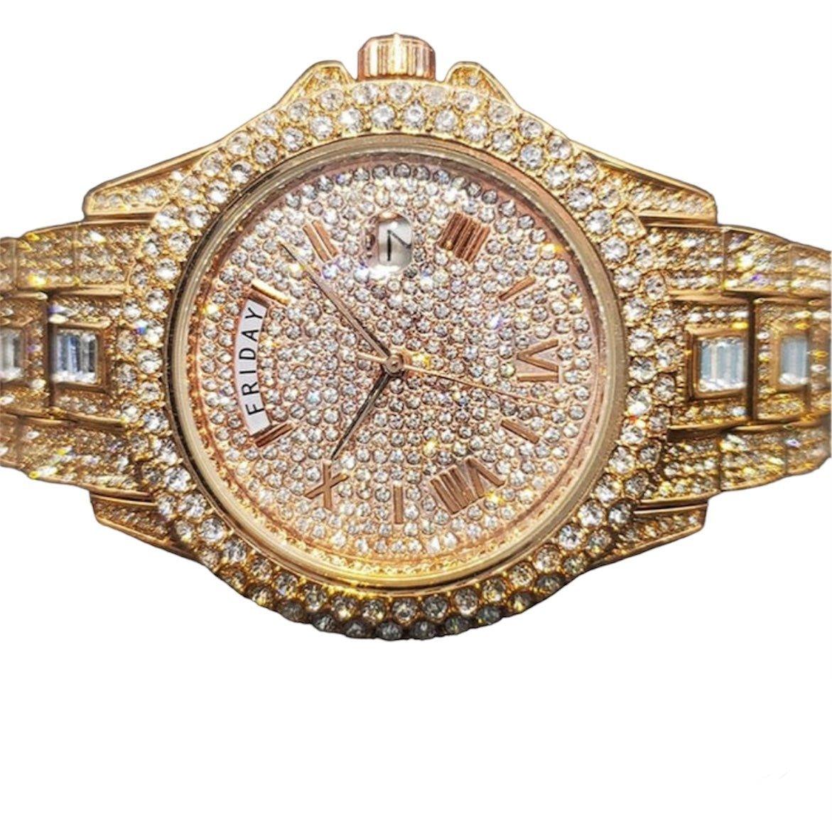 Iced Out Diamond Watch - Lux Collections Boutique