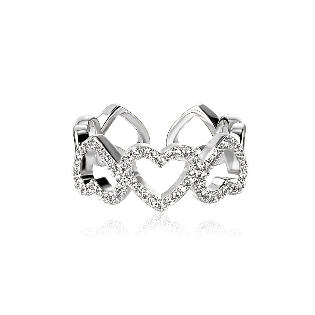 Many Hearts shaped Ring - Lux Collections Boutique