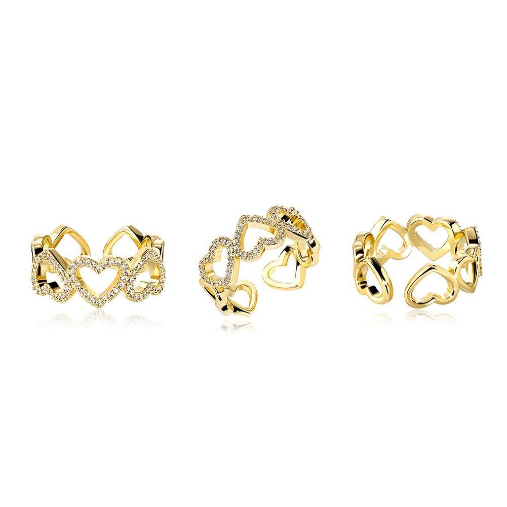 Many Hearts shaped Ring - Lux Collections Boutique