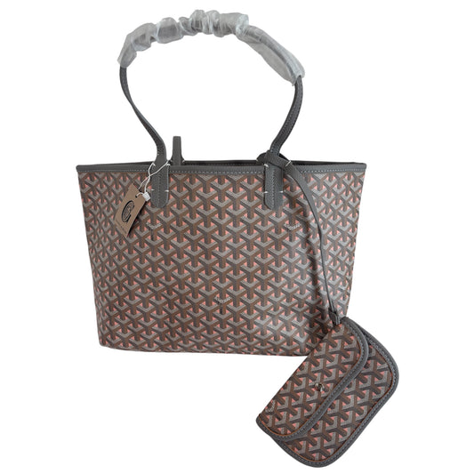 Go Far Tote Grey-Pink