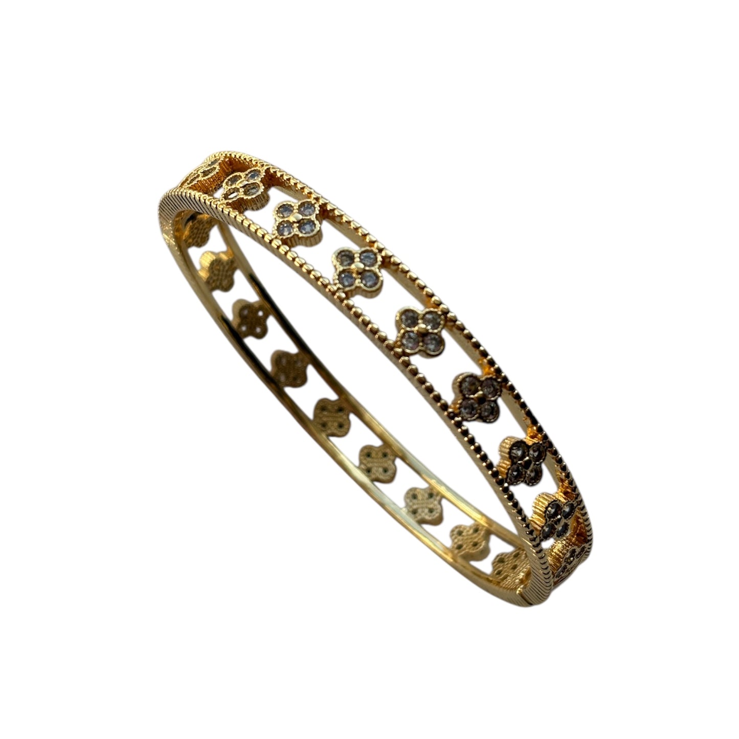 Cynthia Flower Rhinestone Bracelet