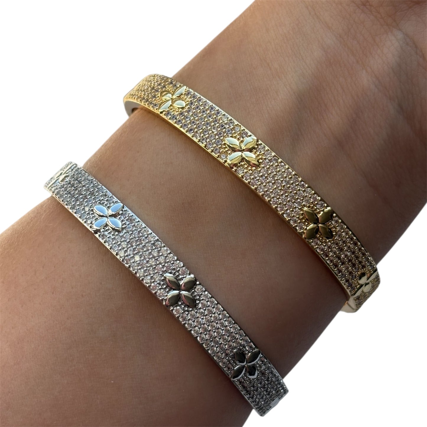 Fion Rhinestone Flower Bracelet