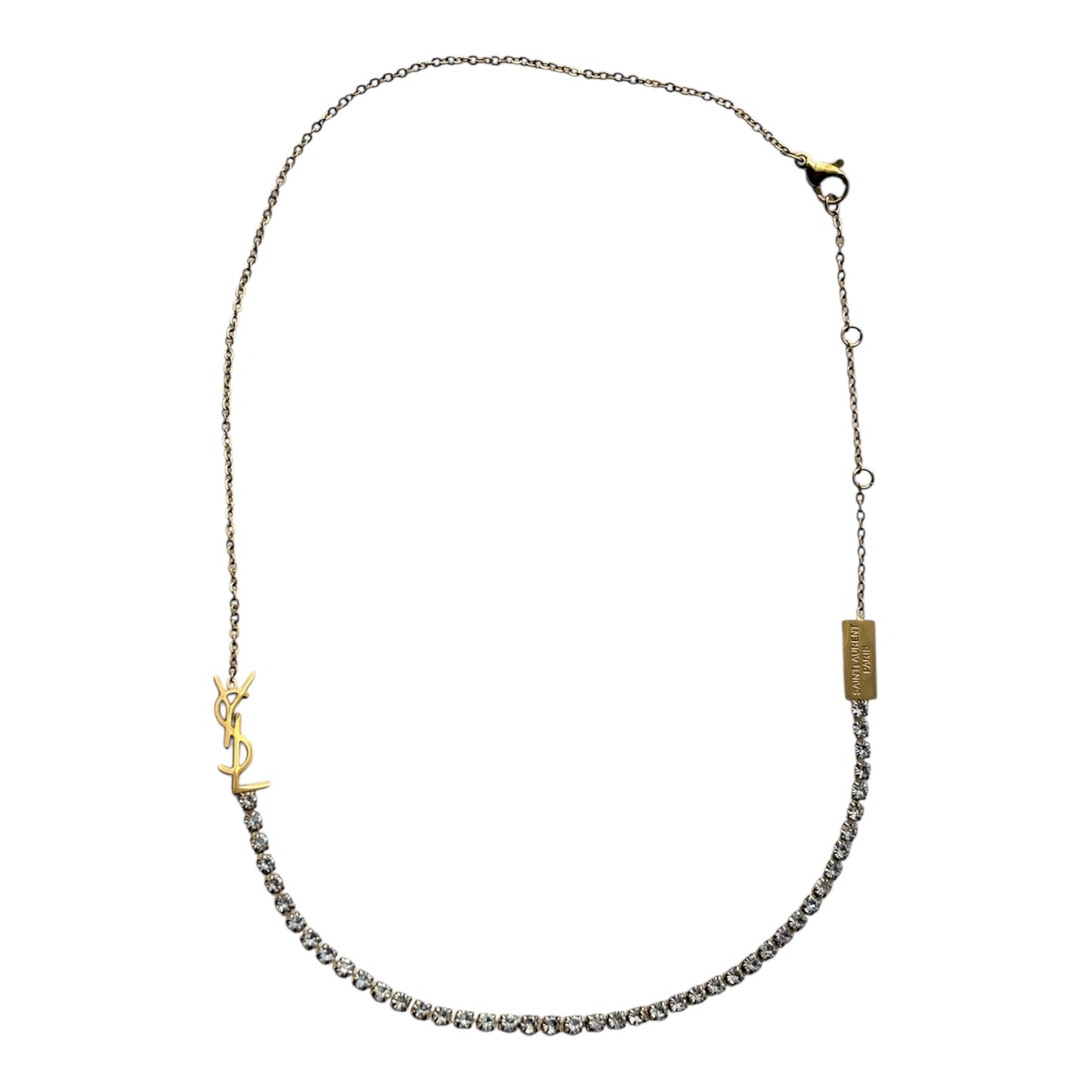 Yaslin Rhinestone Gold Necklace