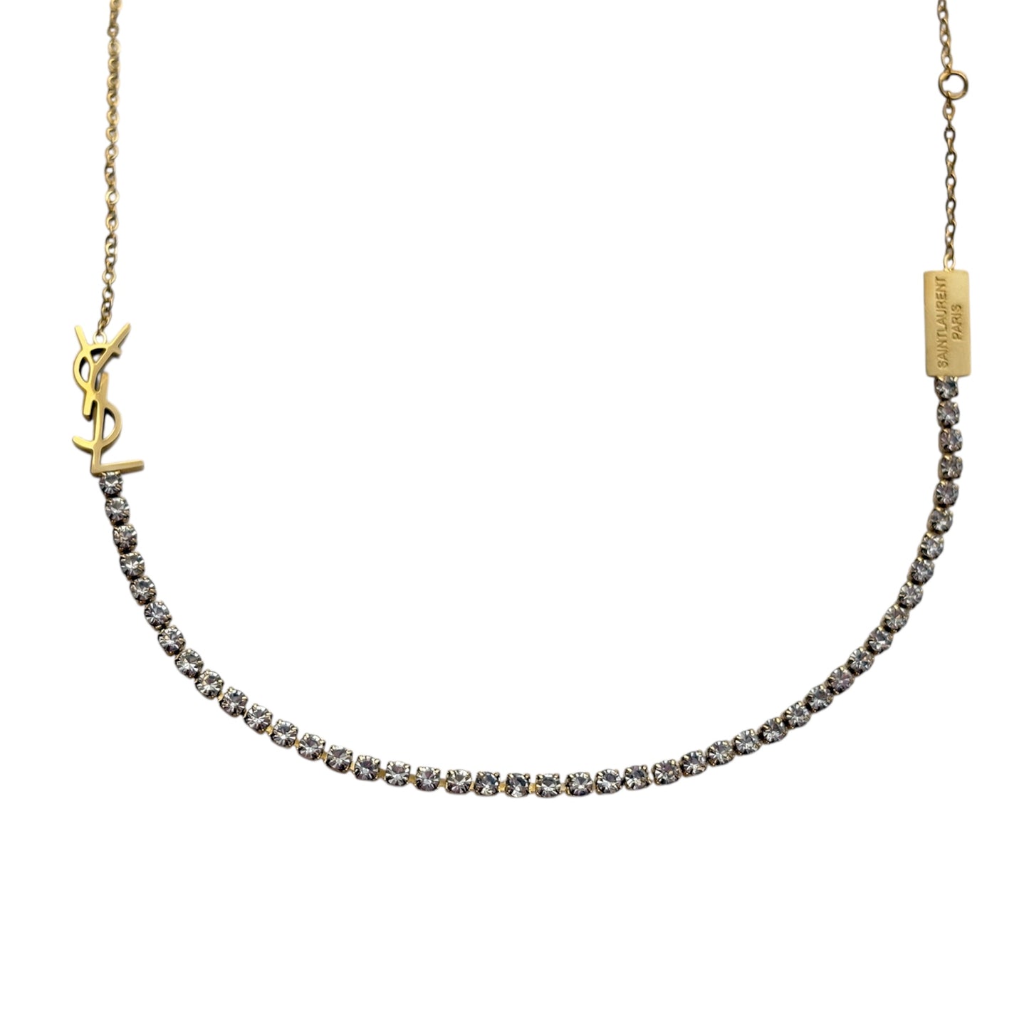 Yaslin Rhinestone Gold Necklace