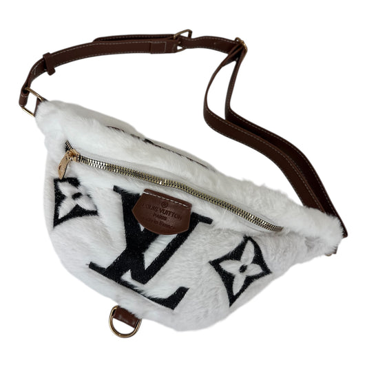 Fuzzy White Fanny pack