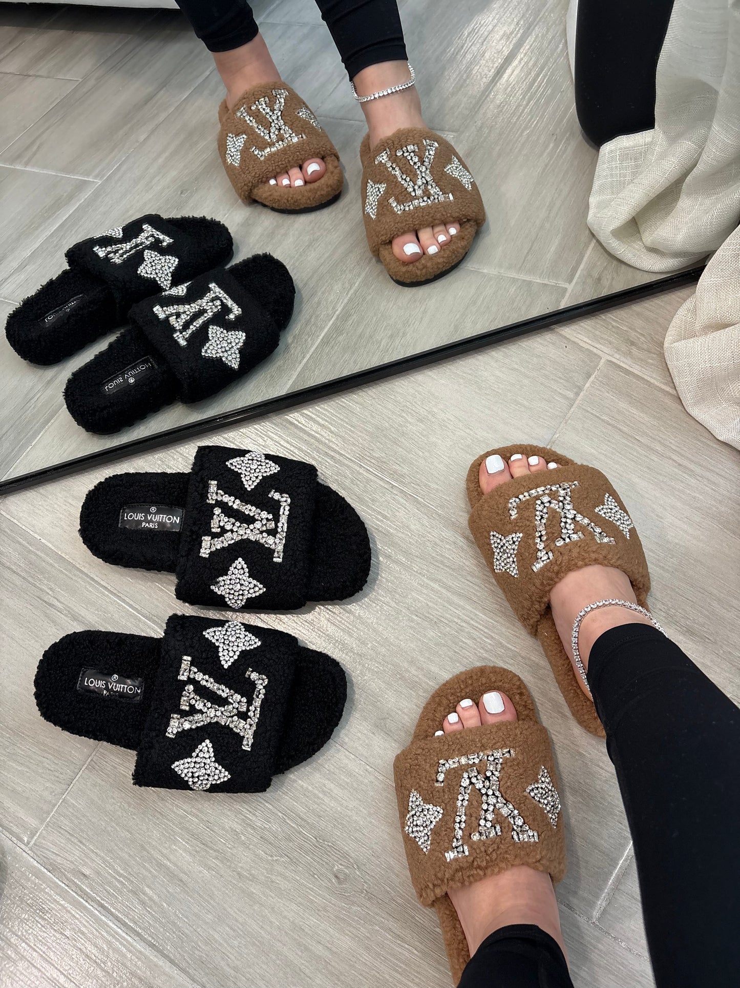Lucinda Rhinestone Slippers