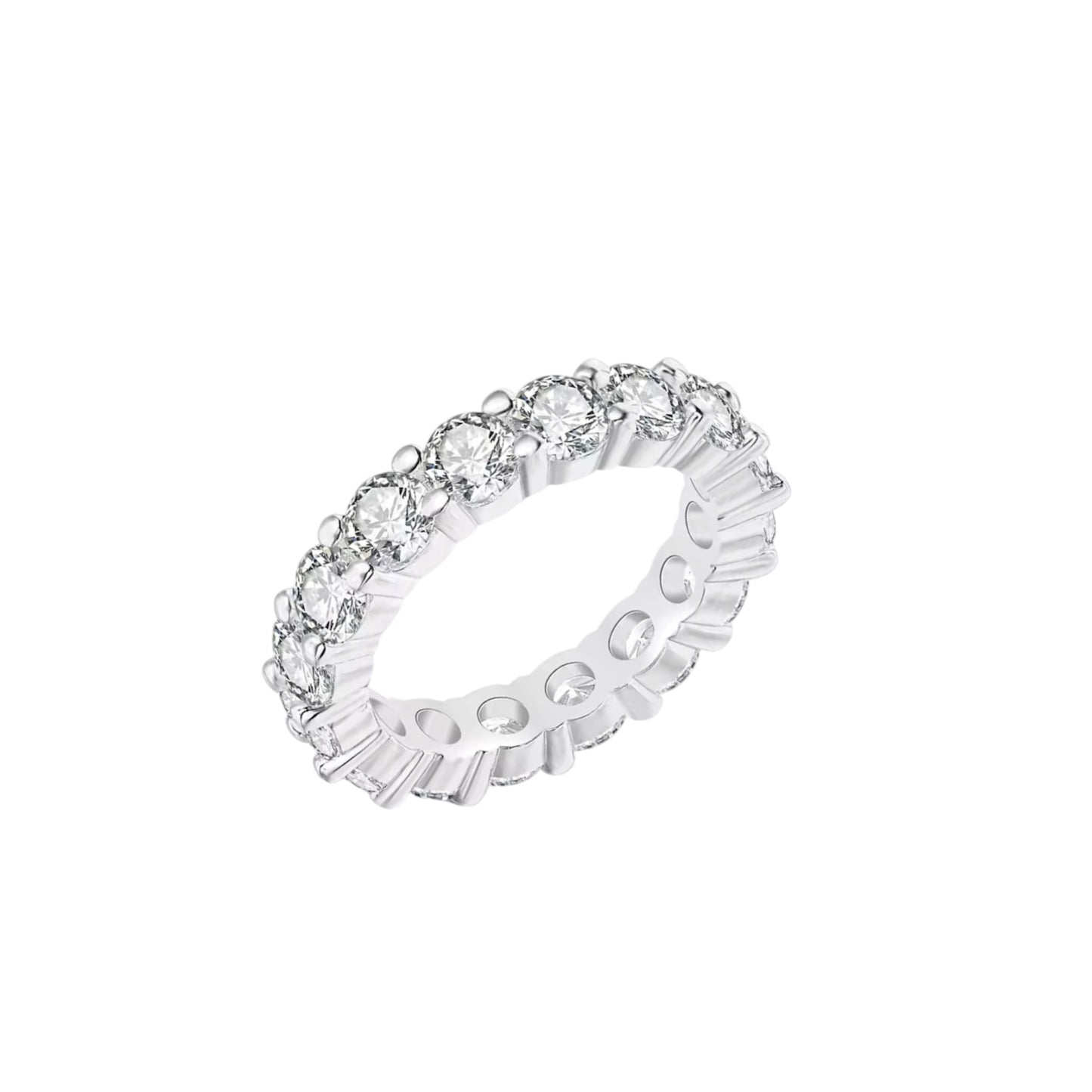 One Row Eternity Round Ring