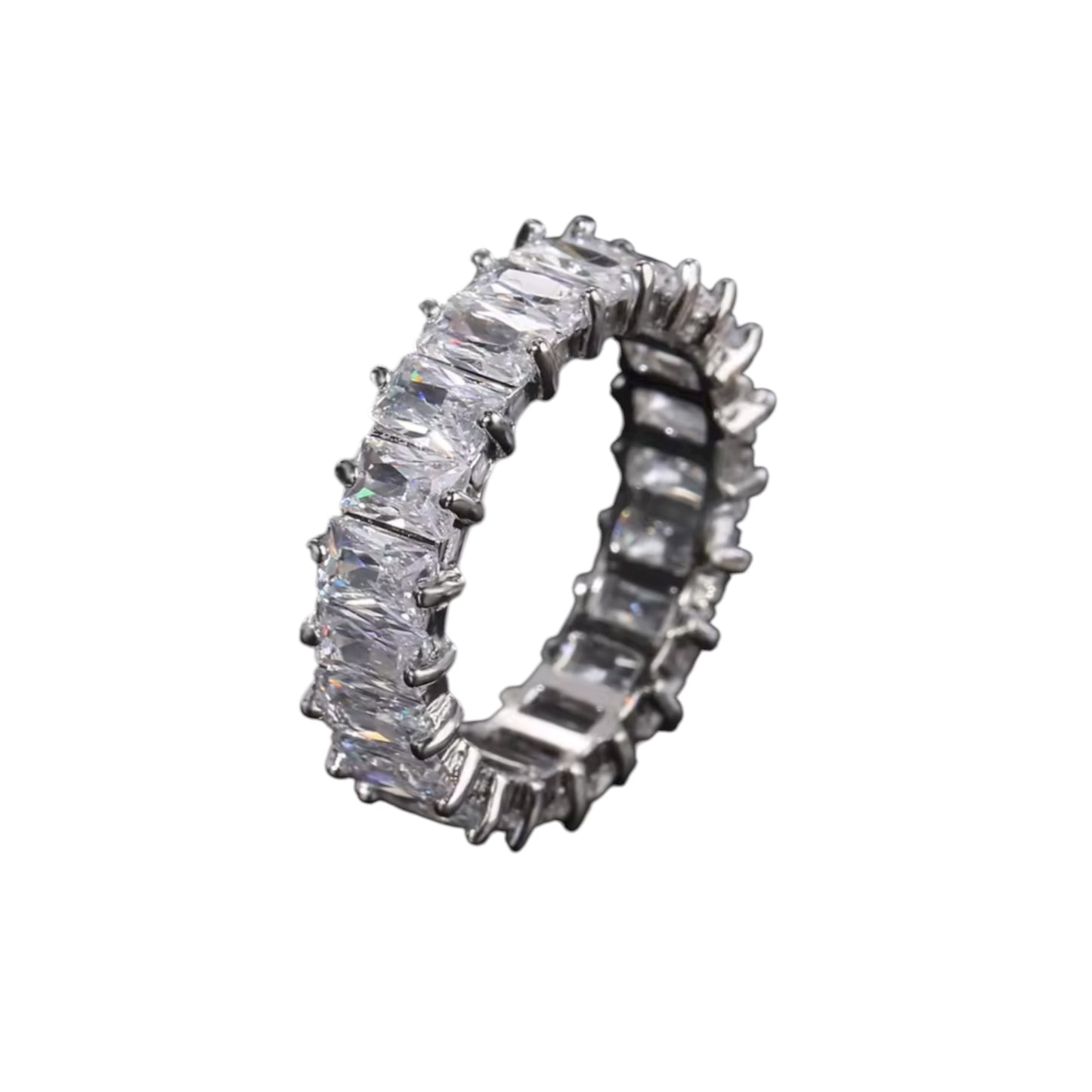 Baguette Eternity Round Ring