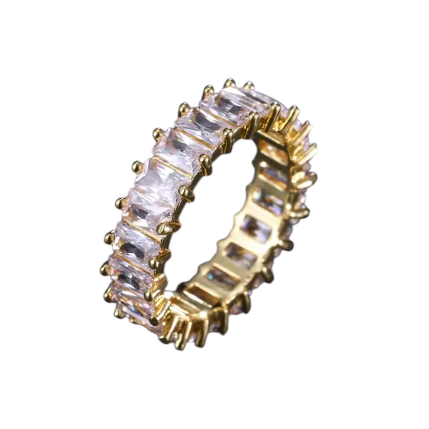 Baguette Eternity Round Ring
