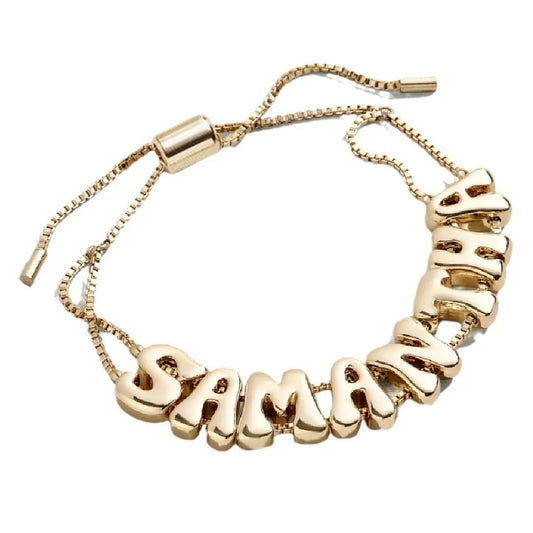 Personalized Bubble Custom Slider Bracelet