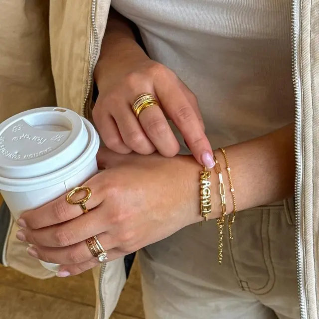 Personalized Bubble Custom Slider Bracelet