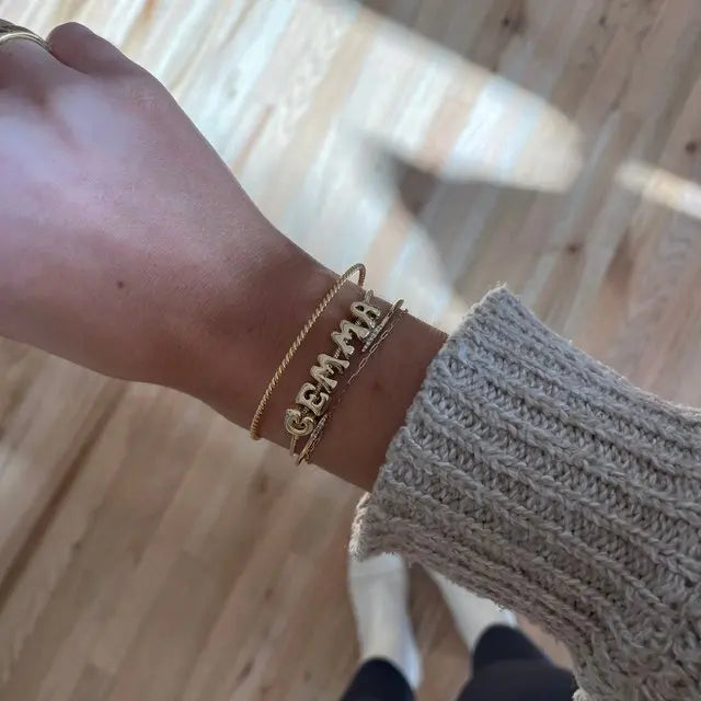 Personalized Bubble Custom Slider Bracelet