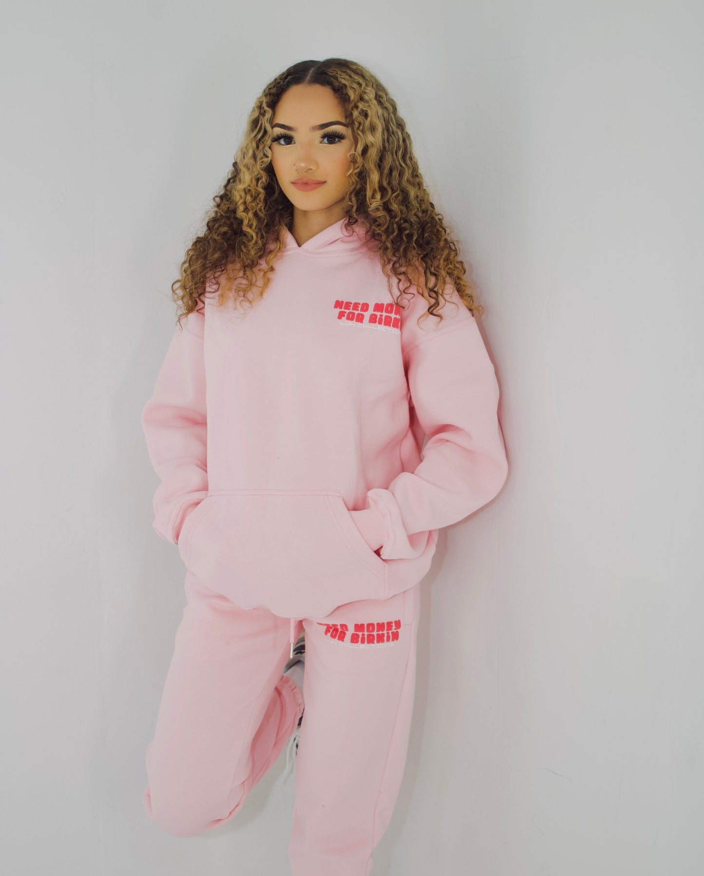 Need Money Sweater Baby Pink