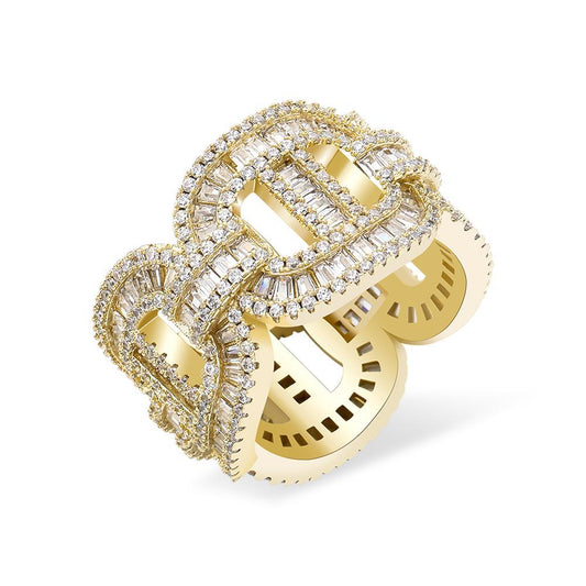 Cuban Link Chain Ring - Lux Collections Boutique