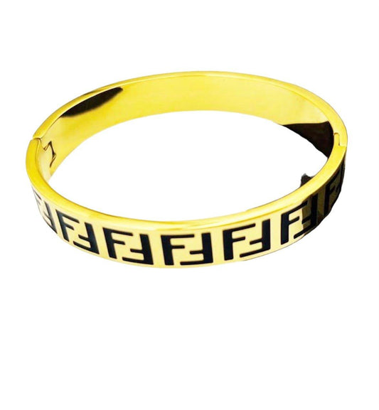 F Gold Bracelet - Lux Collections Boutique