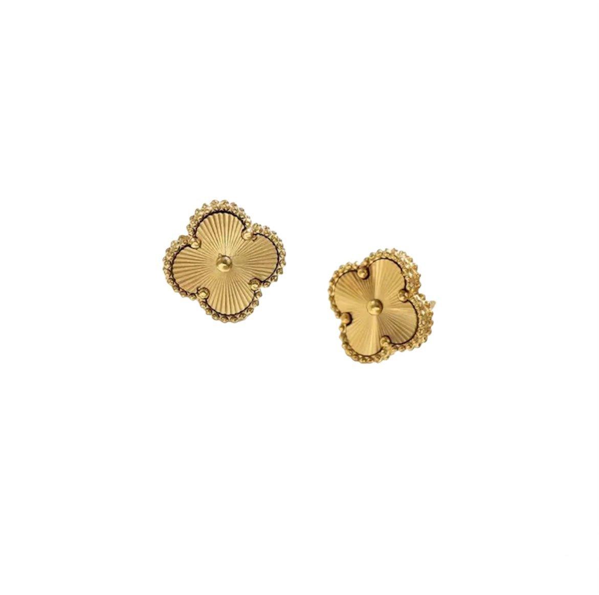 Four Leaf Clover Gold Earring - Lux Collections Boutique