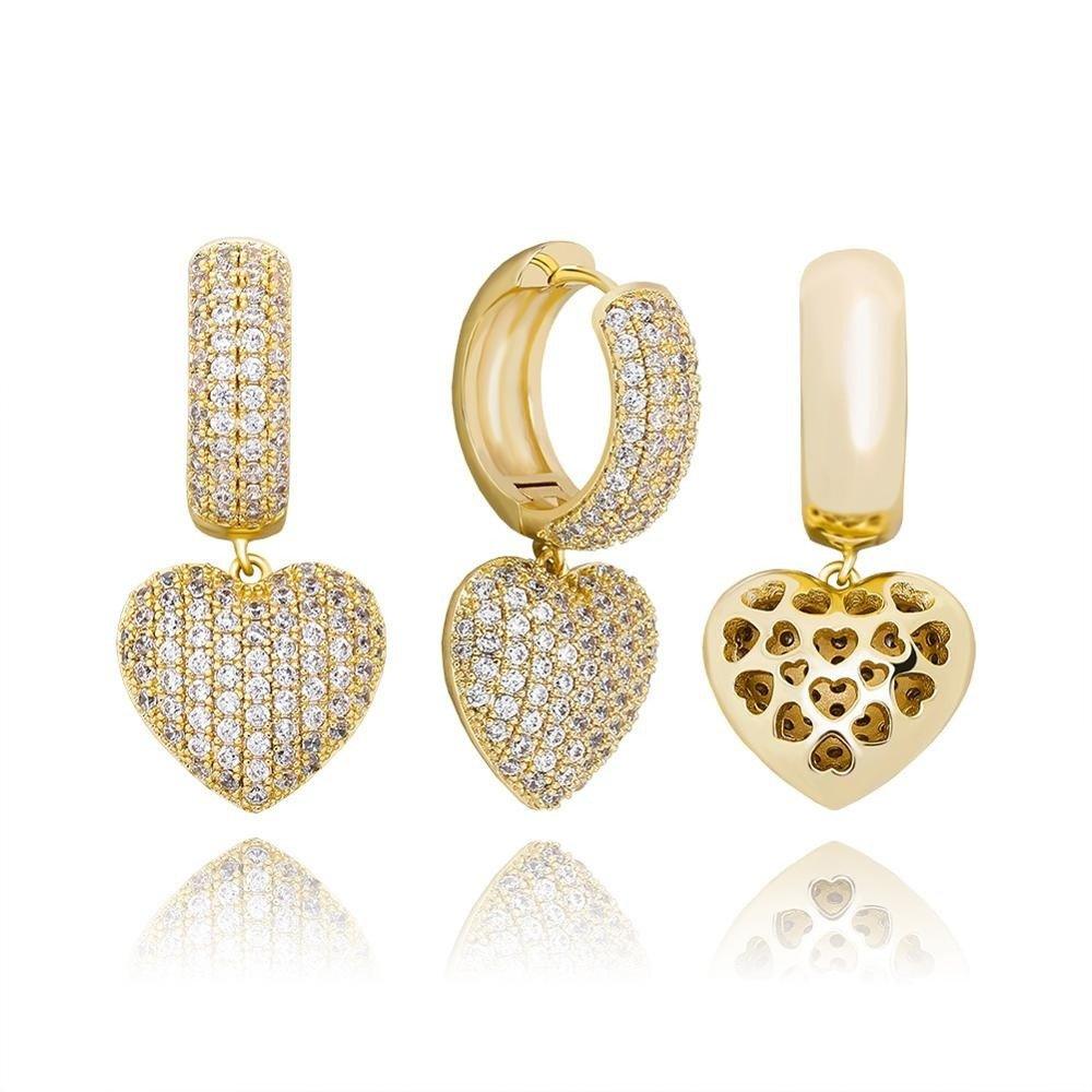 Heart Drop Earrings - Lux Collections Boutique