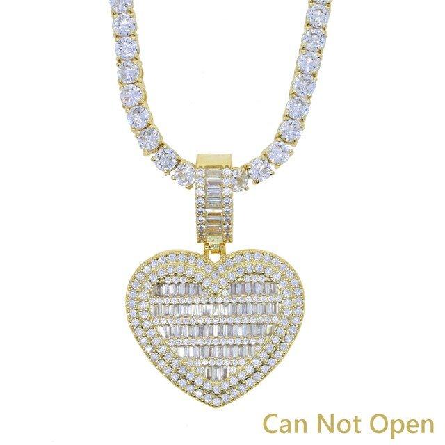 Heart Pendant Tennis Necklace - Lux Collections Boutique