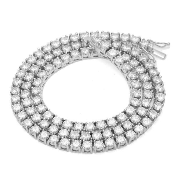 Round Cut Iced Out Tennis Link Chain - Lux Collections Boutique