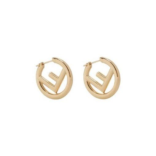 Shiny F Hoops - Lux Collections Boutique