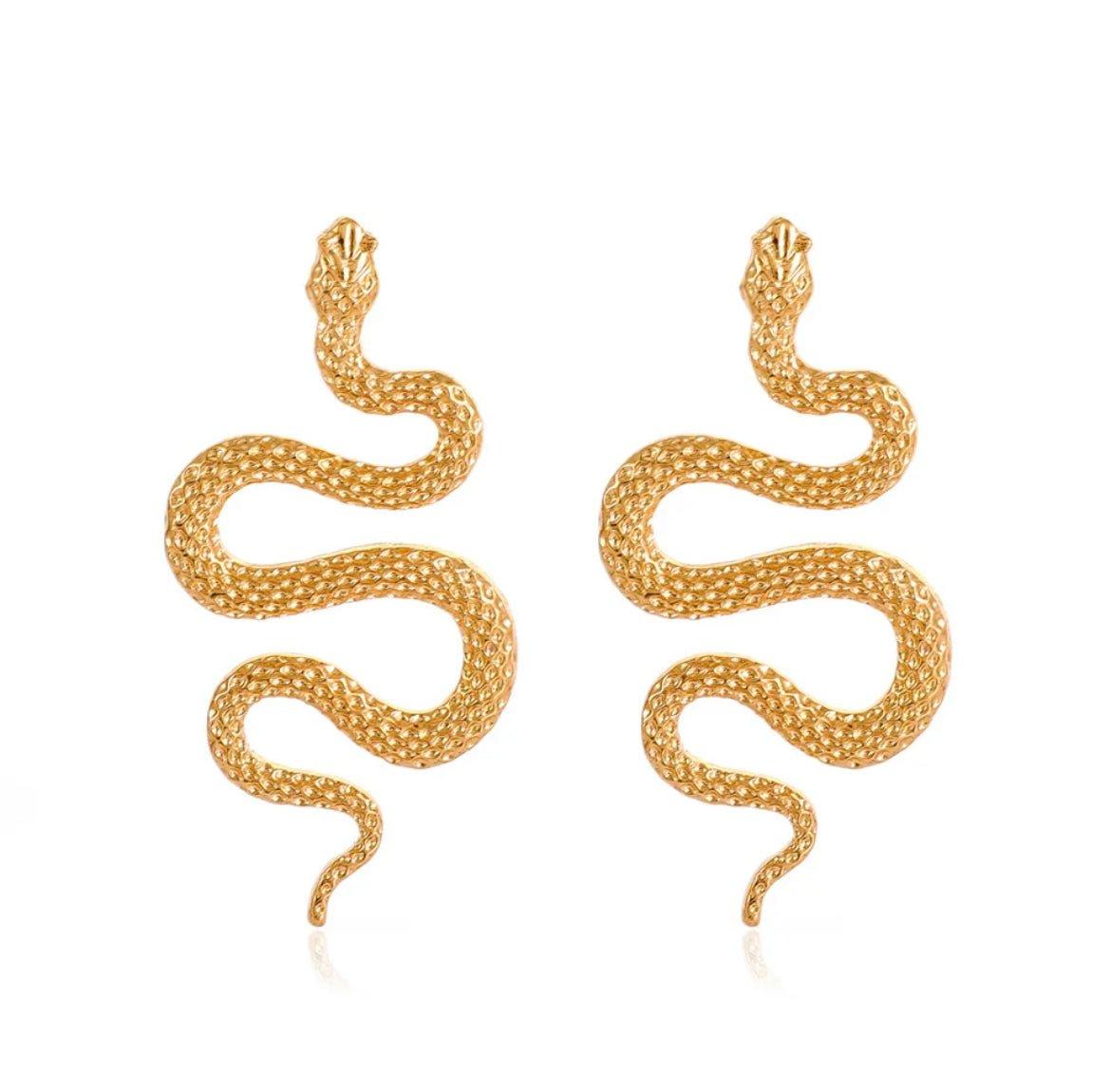 Snake Gold Earring - Lux Collections Boutique