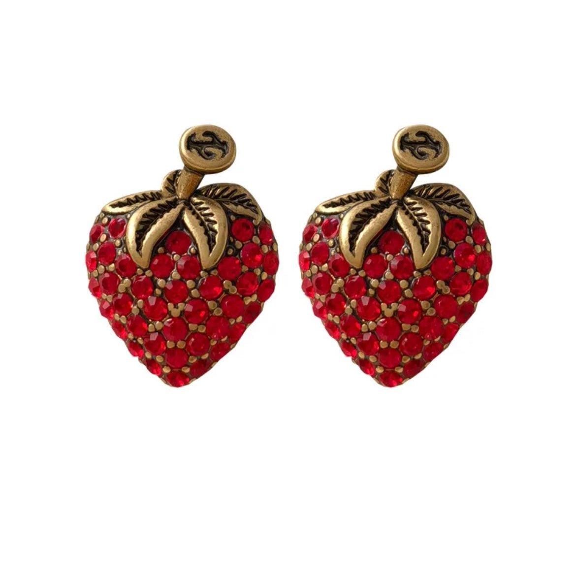 Strawberry Stud Earrings - Lux Collections Boutique
