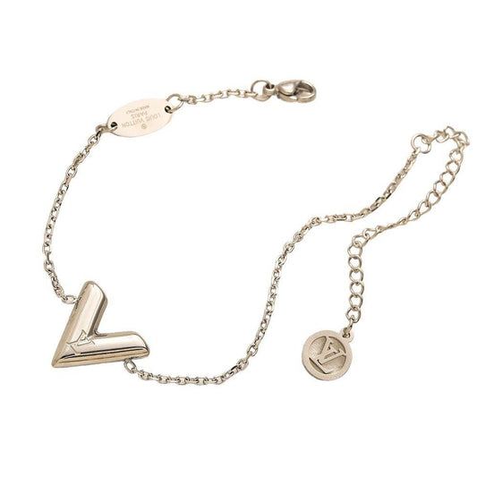 V silver bracelet - Lux Collections Boutique